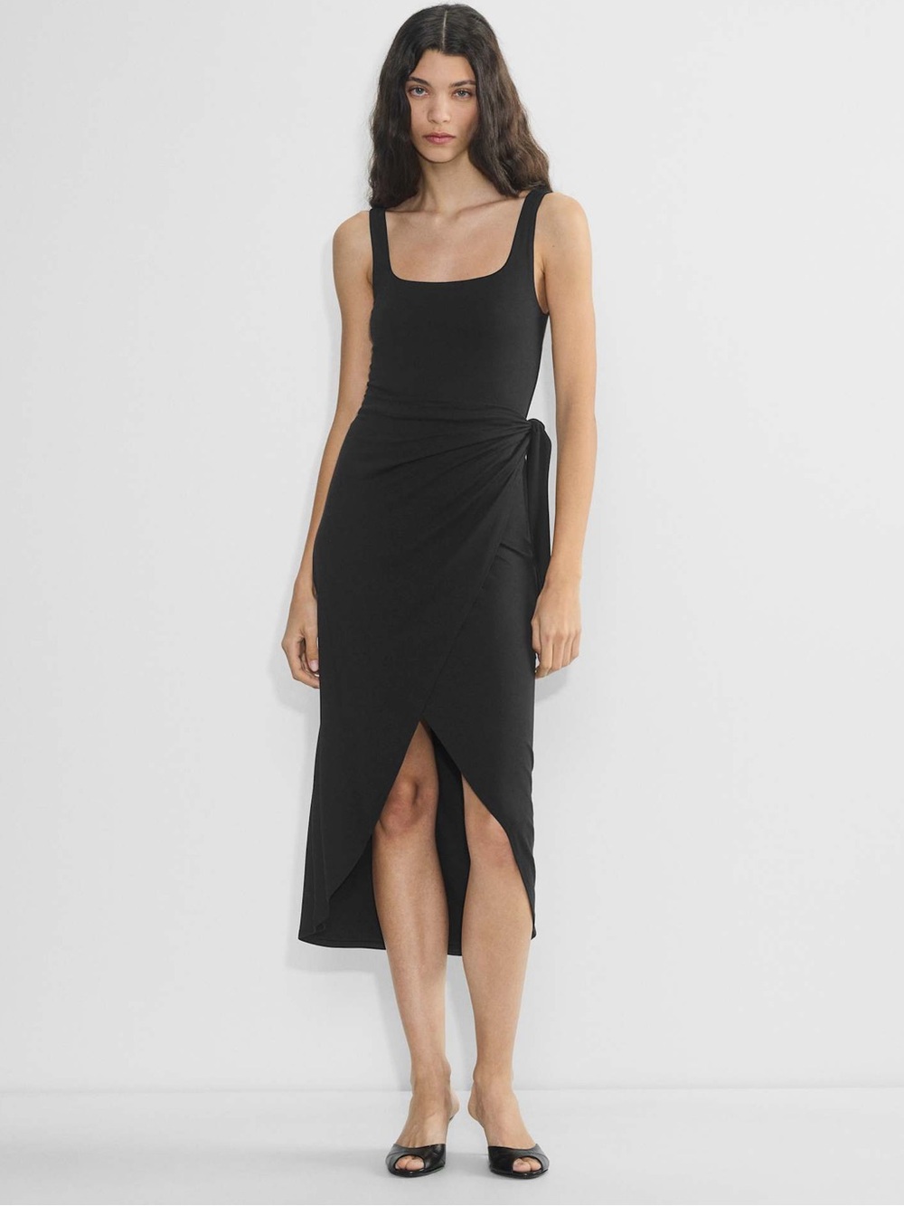 Aritzia Wilfred Saturn Wrap Midi Dress